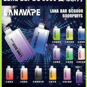 Lana拋棄式一次性電子煙 可充電 濃郁口感|Lana Bar BC6000 Puffs