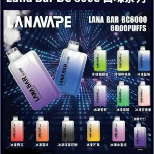 Lana拋棄式一次性電子煙 可充電 濃郁口感|Lana Bar BC6000 Puffs