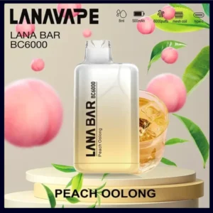 Lana拋棄式一次性電子煙|Lana Bar BC6000 Puffs|蜜桃烏龍茶